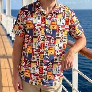Colorful Cruise Themed Men's Shirt